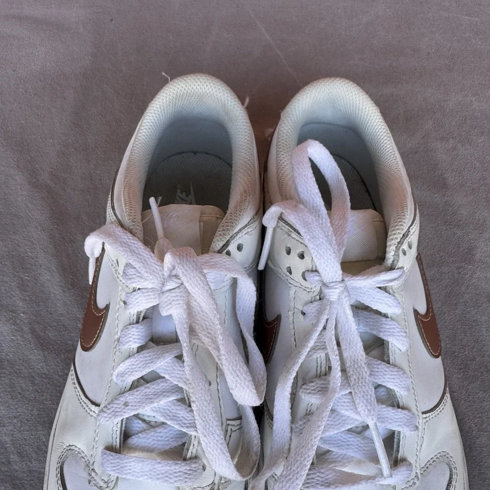 Size 6.5y - Nike Dunk‎ Low GS Shoes DH9765-100 White Metallic Red Bronze Rose